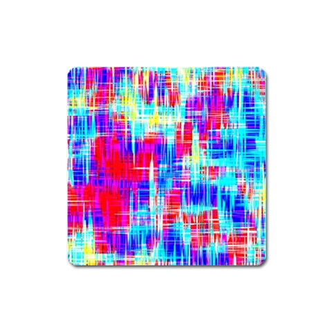 Red blue messy stripes                                                         Magnet (Square) from ArtsNow.com Front