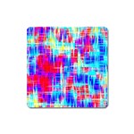 Red blue messy stripes                                                         Magnet (Square)