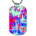 Red blue messy stripes                                                         Dog Tag (One Side)