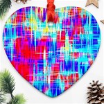 Red blue messy stripes                                                         Ornament (Heart)