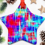 Red blue messy stripes                                                         Ornament (Star)