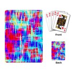 Red blue messy stripes                                                         Playing Cards Single Design