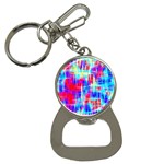 Red blue messy stripes                                                         Bottle Opener Key Chain