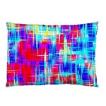 Red blue messy stripes                                                         Pillow Case