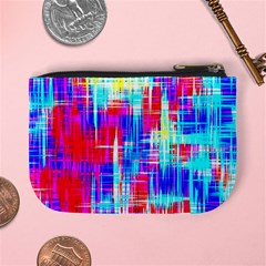 Red blue messy stripes                                                        Mini Coin Purse from ArtsNow.com Back