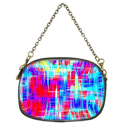 Red blue messy stripes                                                         Chain Purse (Two Sides) from ArtsNow.com Front