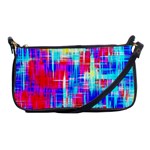 Red blue messy stripes                                                         Shoulder Clutch Bag