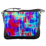 Red blue messy stripes                                                         Messenger Bag