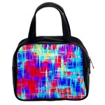 Red blue messy stripes                                                         Classic Handbag (Two Sides)