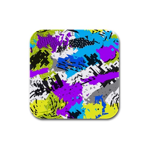 Shaky shapes                                                          Rubber Square Coaster (4 pack from ArtsNow.com Front