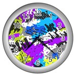 Shaky shapes                                                          Wall Clock (Silver)