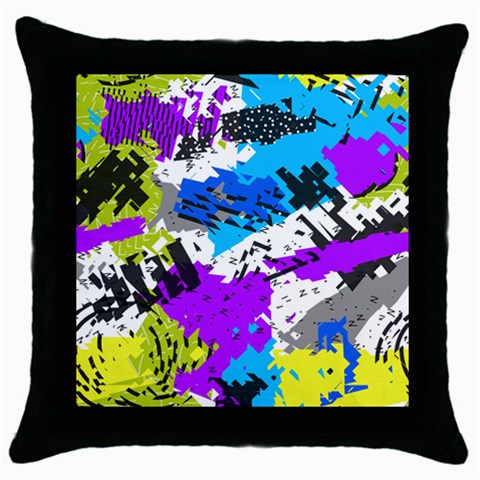 Shaky shapes                                                          Throw Pillow Case (Black) from ArtsNow.com Front