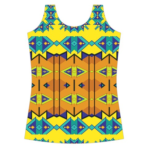 Tribal pattern                                                         Criss cross Back Tank Top from ArtsNow.com Front