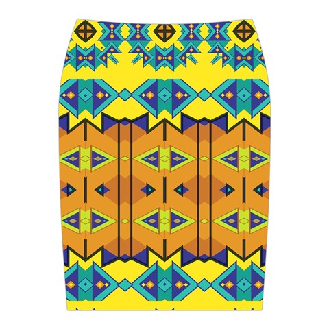 Tribal pattern                                                         Midi Wrap Pencil Skirt from ArtsNow.com Back