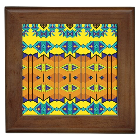 Tribal pattern                                                          Framed Tile from ArtsNow.com Front