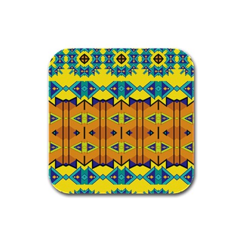 Tribal pattern                                                          Rubber Square Coaster (4 pack from ArtsNow.com Front