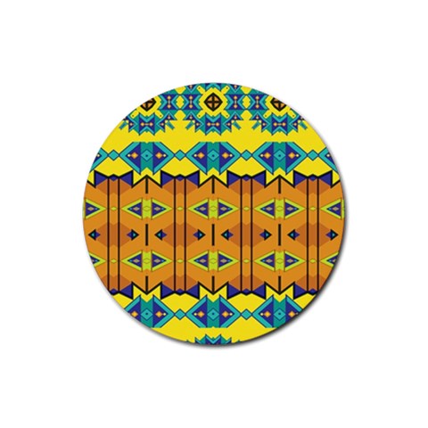 Tribal pattern                                                          Rubber Round Coaster (4 pack) from ArtsNow.com Front