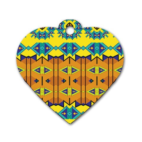 Tribal pattern                                                          Dog Tag Heart (One Side) from ArtsNow.com Front