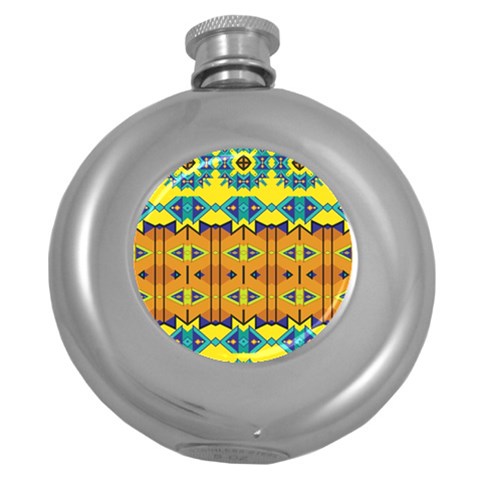 Tribal pattern                                                          Hip Flask (5 oz) from ArtsNow.com Front