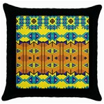 Tribal pattern                                                          Throw Pillow Case (Black)