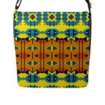 Tribal pattern                                                          Flap Closure Messenger Bag (L)