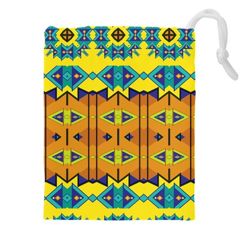 Tribal pattern                                                      Drawstring Pouch (5XL) from ArtsNow.com Front