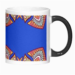 Yellow red shapes on a blue background                                                          Morph Mug from ArtsNow.com Right