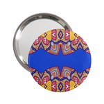 Yellow red shapes on a blue background                                                          2.25  Handbag Mirror