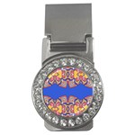 Yellow red shapes on a blue background                                                          Money Clip (CZ)