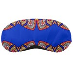 Yellow red shapes on a blue background                                                          Sleeping Mask