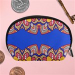 Yellow red shapes on a blue background                                                          Accessory Pouch