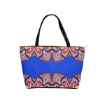 Yellow red shapes on a blue background                                                          Classic Shoulder Handbag