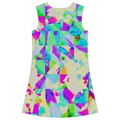 Watercolors spots                                                              Kids  Short Sleeve Velvet Dress from ArtsNow.com Back