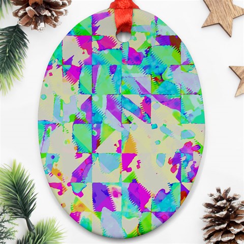 Watercolors spots                                                          Ornament (Oval) from ArtsNow.com Front