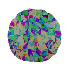 Watercolors spots                                                         Standard 15  Premium Flano Round Cushion from ArtsNow.com Back