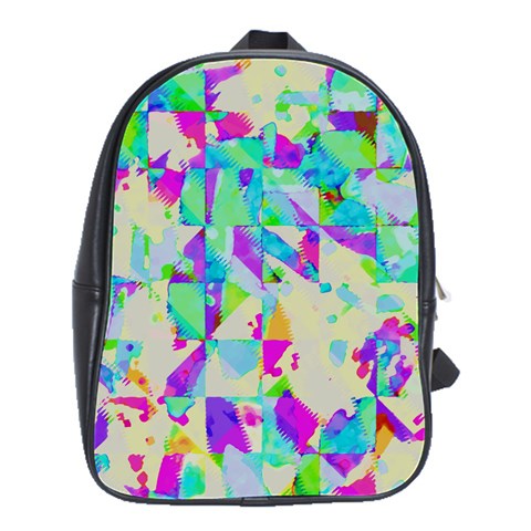 Watercolors spots                                                          School Bag (Large) from ArtsNow.com Front