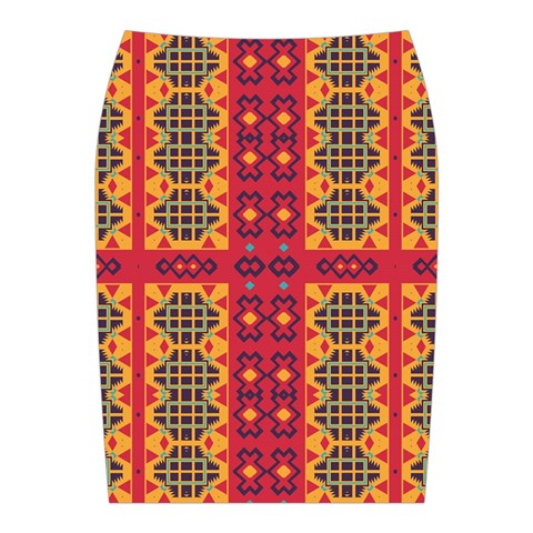 Shapes in retro colors2                                                          Midi Wrap Pencil Skirt from ArtsNow.com Back