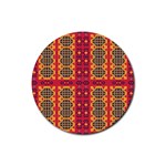 Shapes in retro colors2                                                           Rubber Coaster (Round)