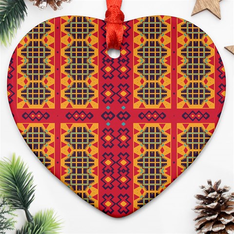 Shapes in retro colors2                                                           Ornament (Heart) from ArtsNow.com Front