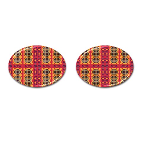 Shapes in retro colors2                                                           Cufflinks (Oval) from ArtsNow.com Front(Pair)