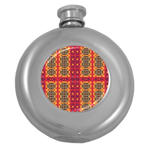 Shapes in retro colors2                                                           Hip Flask (5 oz) from ArtsNow.com Front