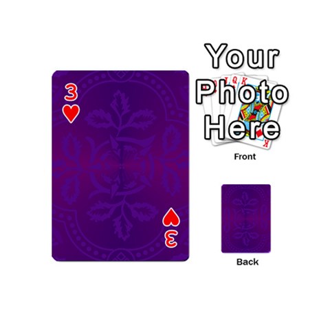 Cloister Advent Purple Playing Cards 54 Designs (Mini) from ArtsNow.com Front - Heart3