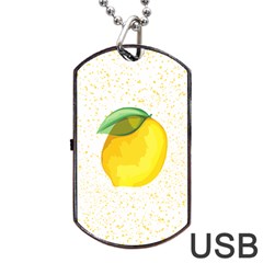 Illustration Sgraphic Lime Orange Dog Tag USB Flash (Two Sides) from ArtsNow.com Back