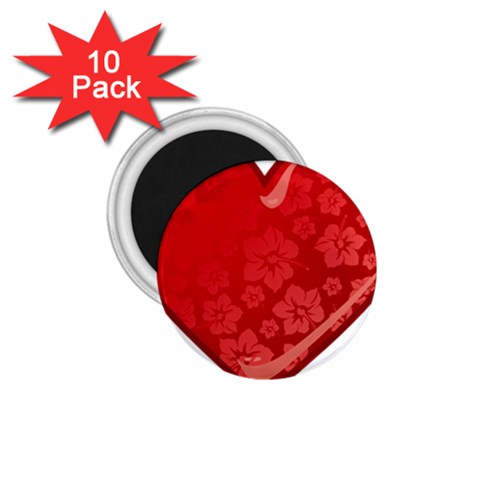 heart003_red 1.75  Magnet (10 pack)  from ArtsNow.com Front