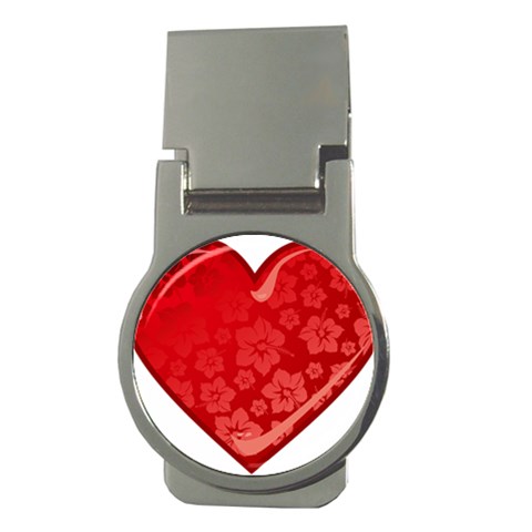 heart003_red Money Clip (Round) from ArtsNow.com Front