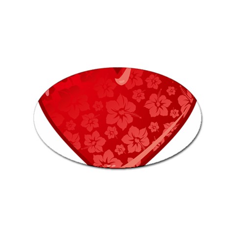 heart003_red Sticker (Oval) from ArtsNow.com Front