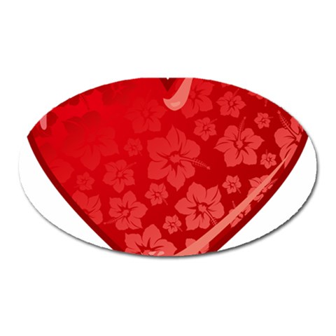 heart003_red Magnet (Oval) from ArtsNow.com Front