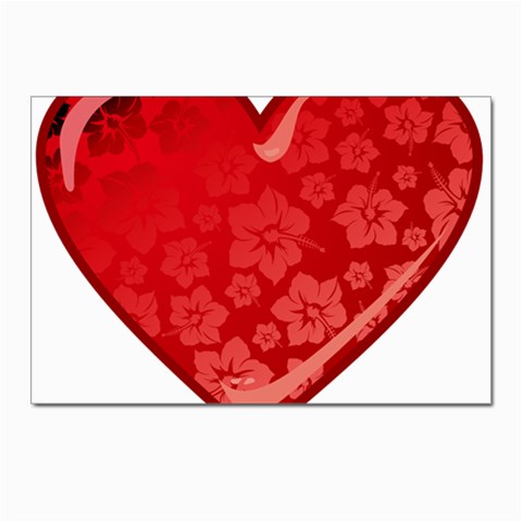 heart003_red Postcards 5  x 7  (Pkg of 10) from ArtsNow.com Front