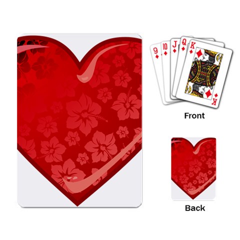 heart003_red Playing Cards Single Design from ArtsNow.com Back