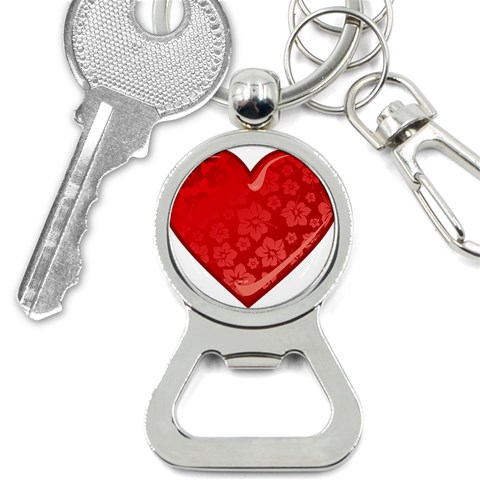 heart003_red Bottle Opener Key Chain from ArtsNow.com Front